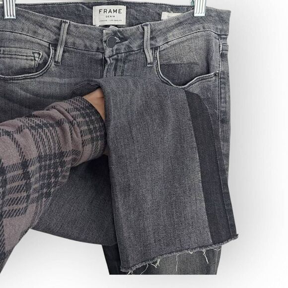 FRAME Denim Women's Le Crop Mini Boot Jean Crossroads Charcoal Wash size 29 - Picture 5 of 9